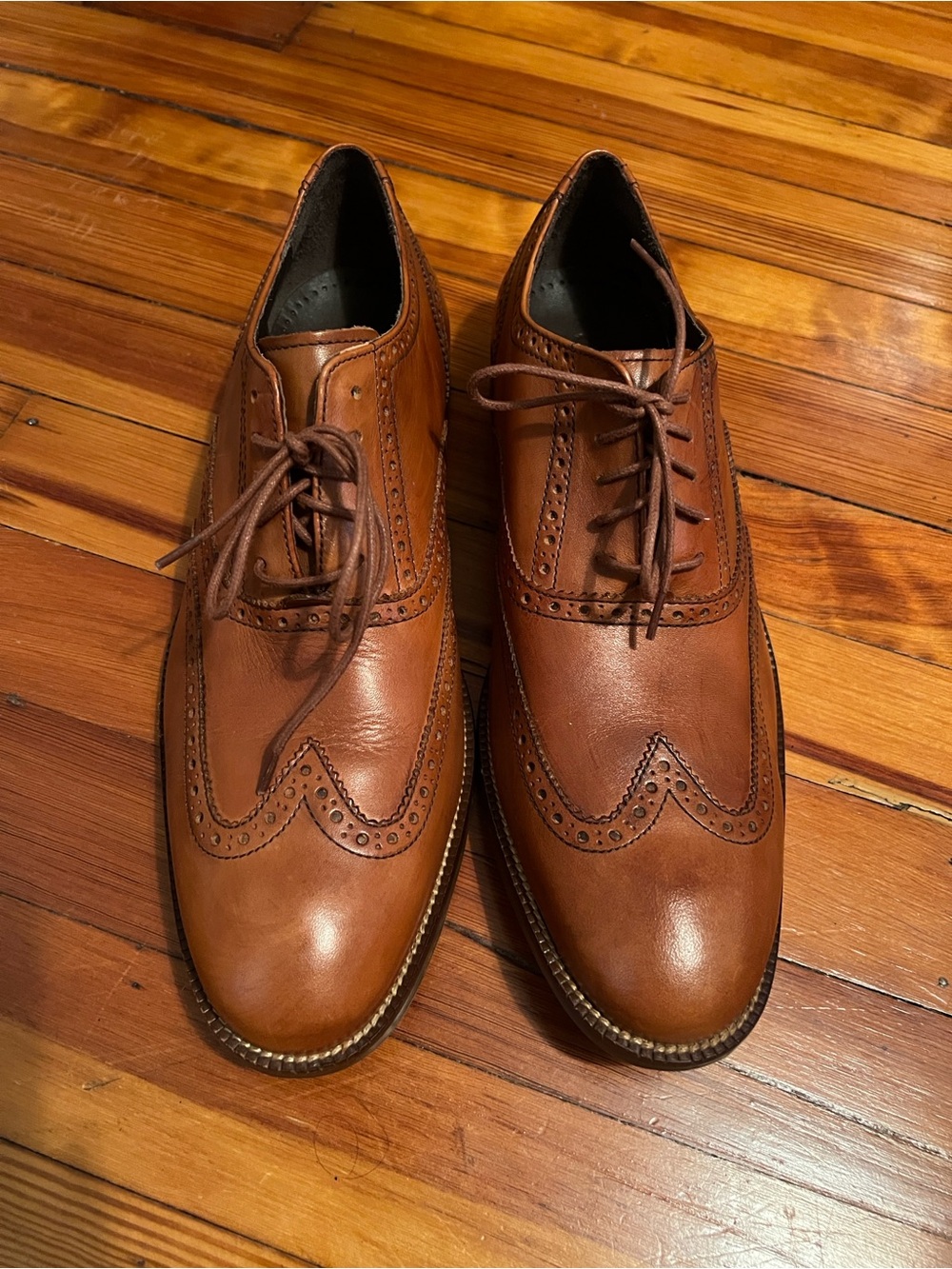 Cole Haan Brown Leather Wingtip Oxfords